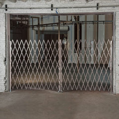 Illinois Engineered Products - 102" High Bi-Parting Folding Gates - Galvanized Steel, Silver - Exact Tooling