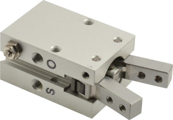 SMC PNEUMATICS - M5x0.8 Double Action Air Gripper - Internal & External Angular Gripper, 15 to 87 psi - Exact Tooling