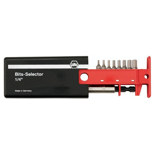 Hex Metric Bit Selector Set 1.5-8.0 mm, Magnetic 1/4″ Bit Holder in Plastic Storage Box - Exact Tooling