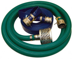 Alliance Hose & Rubber - Suction and Discharge Pump Hose Kits - For Use with 1-1/2 Inch Pumps with Cam and Groove Couplings - Exact Tooling