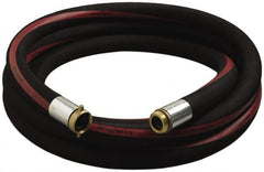 Alliance Hose & Rubber - 3" ID x 3.57" OD x 25' OAL, Male x Female Petroleum Transfer Hose - 150 Max Working psi, -35 to 200°F, 7" Bend Radius, 3" Fitting, Black - Exact Tooling