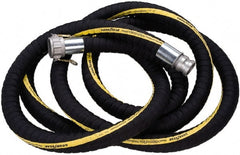 Alliance Hose & Rubber - 1" ID x 1.45" OD x 25' OAL, Cam & Groove Petroleum Transfer Hose - 250 Max Working psi, -40 to 200°F, 1" Bend Radius, 1" Fitting, Black - Exact Tooling