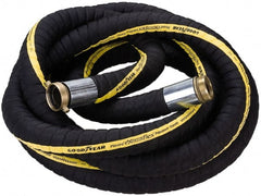Alliance Hose & Rubber - 1-1/2" ID x 1.91" OD x 25' OAL, Male x Female Petroleum Transfer Hose - 250 Max Working psi, -40 to 200°F, 1.5" Bend Radius, 1-1/2" Fitting, Black - Exact Tooling