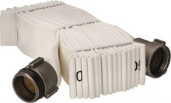 Alliance Hose & Rubber - 2-1/2" ID x 2-13/16" OD, 250 Working psi, White Polyurethane Tube, Polyester Jacket Fire Hose - 50' Long - Exact Tooling