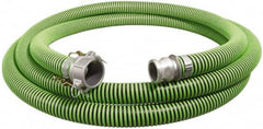 Alliance Hose & Rubber - -40 to 180°F, 2" Inside x 2.4" Outside Diam, Thermoplastic Rubber with Polyethylene Helix Liquid Suction & Discharge Hose - Green & Black, 25' Long, 29 Vacuum Rating, 50 psi Working & 150 psi Brust Pressure - Exact Tooling