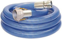 Alliance Hose & Rubber - -40 to 150°F, 6" Inside x 6.62" Outside Diam, PVC Liquid Suction & Discharge Hose - Transparent Blue, 20' Long, 28 Vacuum Rating, 47 psi Working Pressure - Exact Tooling
