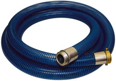 Alliance Hose & Rubber - -40 to 150°F, 1-1/2" Inside x 1.77" Outside Diam, PVC Liquid Suction & Discharge Hose - Transparent Blue, 20' Long, 29 Vacuum Rating, 89 psi Working Pressure - Exact Tooling