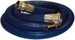 Alliance Hose & Rubber - -40 to 150°F, 2" Inside x 2.33" Outside Diam, PVC Liquid Suction & Discharge Hose - Transparent Blue, 25' Long, 29 Vacuum Rating, 80 psi Working Pressure - Exact Tooling
