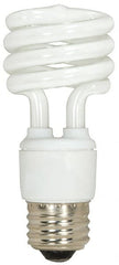 Value Collection - 13 Watt Fluorescent Residential/Office Medium Screw Lamp - 4,100°K Color Temp, 800 Lumens, T2, 10,000 hr Avg Life - Exact Tooling