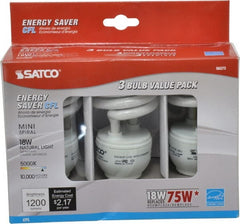 Value Collection - 18 Watt Fluorescent Residential/Office Medium Screw Lamp - 5,000°K Color Temp, 1,200 Lumens, T2, 10,000 hr Avg Life - Exact Tooling
