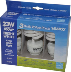 Value Collection - 23 Watt Fluorescent Residential/Office Medium Screw Lamp - 4,100°K Color Temp, 1,600 Lumens, T2, 10,000 hr Avg Life - Exact Tooling