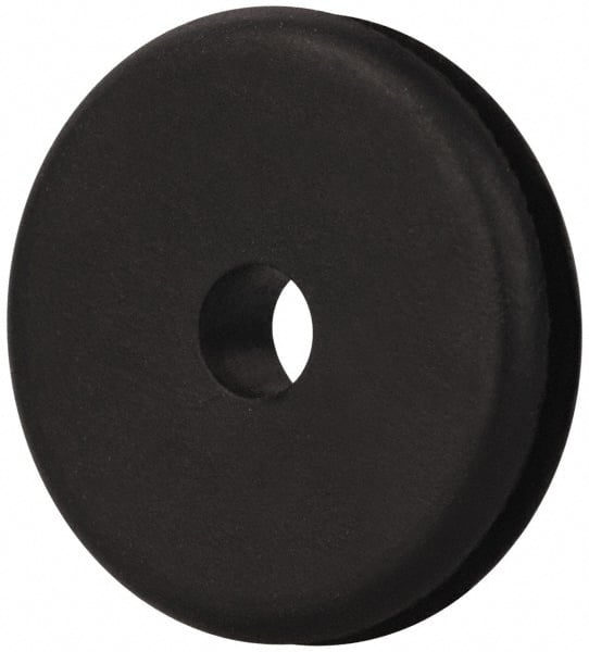 Made in USA - 7/8" OD, 3/16" Thick Military Specification Grommet - Buna-N Rubber, 5/8" Slot Diam x 1/16" Slot Width - Exact Tooling