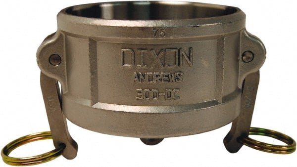 Dixon Valve & Coupling - 1" Stainless Steel Cam & Groove Suction & Discharge Hose Dust Cap For Use with Adapters - Part DC, 250 Max psi - Exact Tooling