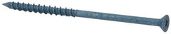Elco - 3/16" Diam, 3-3/4" OAL, Phillips Drive, Concrete Screw & Masonry Fastener - Steel, Blue StalGard Finish, Includes #2 Drill Bit - Exact Tooling
