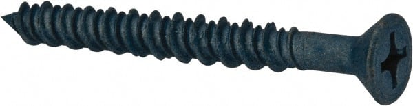 DeWALT Anchors & Fasteners - 1/4" Diam, 2-1/4" OAL, Phillips Drive, Concrete Screw & Masonry Fastener - Exact Tooling