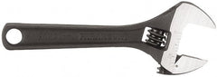 Paramount - 1/2" Jaw Capacity, 4" Standard Adjustable Wrench - Chrome Vanadium Steel, Black Finish - Exact Tooling