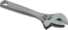 Paramount - 1/2" Jaw Capacity, 4" Standard Adjustable Wrench - Chrome Vanadium Steel, Chrome Finish - Exact Tooling