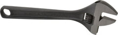 Paramount - 1-1/8" Jaw Capacity, 8" Standard Adjustable Wrench - Chrome Vanadium Steel, Black Finish - Exact Tooling