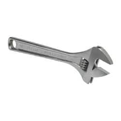 Paramount - 1-5/16" Jaw Capacity, 10" Standard Adjustable Wrench - Chrome Vanadium Steel, Chrome Finish - Exact Tooling