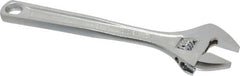 Paramount - 1-1/2" Jaw Capacity, 12" Standard Adjustable Wrench - Chrome Vanadium Steel, Chrome Finish - Exact Tooling