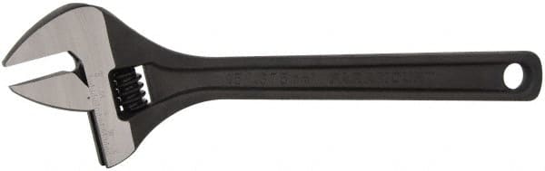 Paramount - 1-11/16" Jaw Capacity, 15" Standard Adjustable Wrench - Chrome Vanadium Steel, Black Finish - Exact Tooling