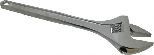 Paramount - 2-1/16" Jaw Capacity, 18" Standard Adjustable Wrench - Chrome Vanadium Steel, Chrome Finish - Exact Tooling