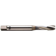 OSG - M14x2.00 Metric Coarse, 3 Flute, TiCN Finish Vanadium High Speed Steel Slow Spiral Flute Tap - Exact Tooling