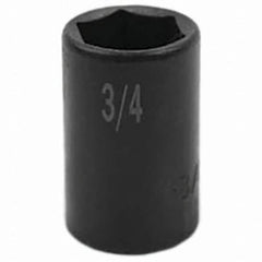 SK - Impact Socket - 3/8"DR 6PT 3/4" SEMI-DEEP IMPACT SOCKET - Exact Tooling