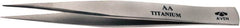 Aven - 4-3/4" OAL AA Precision Tweezers - Fine Point - Exact Tooling