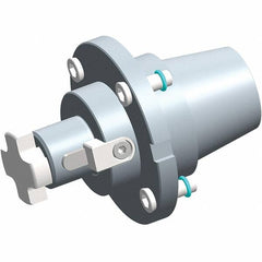 Exsys-Eppinger - ER40 PRECI-FLEX Taper Shank 3/4" Pilot Diam Shell Mill Holder - 1-23/64" Flange to Nose End Projection - Exact Tooling