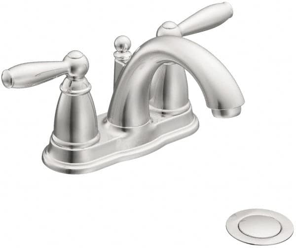 Moen - Lever Handle, Residential Bathroom Faucet - Two Handle, Pop Up Drain, Arc Spout - Exact Tooling