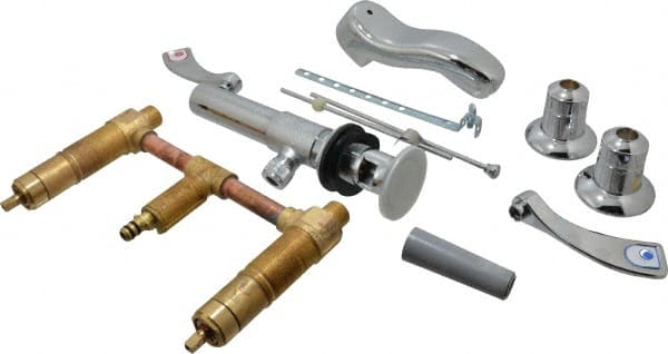 Moen - Wrist Blade Handle, Commercial Bathroom Faucet - Two Handle, Pop Up Drain, Low Spout - Exact Tooling