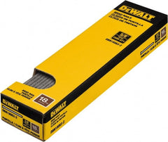DeWALT - 18 Gauge 1" Long Finishing Nails for Power Nailers - Steel, Bright Finish, Smooth Shank, Straight Stick Collation, Brad Head, Chisel Point - Exact Tooling
