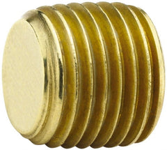 Parker - 3/8 Male Thread, Brass Industrial Pipe Hex Head Plug - MNPTF, 1,000 psi - Exact Tooling