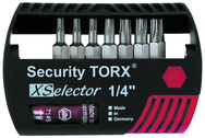 7 Piece - IPR8; IPR10; IPR15; IPR20; IPR25; IPR27; IPR30 Insert Bits - Quick Release Holder - Security TorxPlus Selector Bit Set Plastic XSelector Storage Box - Exact Tooling
