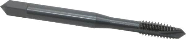 OSG - #12-24 UNC, 3 Flute, Oxide Finish, Vanadium High Speed Steel Spiral Point Tap - Plug Chamfer, Right Hand Thread, 2-3/8" OAL, 15/16" Thread Length, 0.22" Shank Diam, Series 280 - Exact Tooling