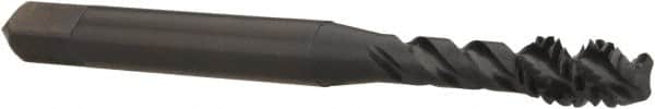 OSG - #12-24 UNC 3 Flute 2B/3B Modified Bottoming Spiral Flute Tap - Vanadium High Speed Steel, Oxide Finish, 2-3/8" OAL, Right Hand Flute, Right Hand Thread, H3, Series 290 - Exact Tooling