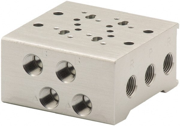 ARO/Ingersoll-Rand - 1/8" 4 Station Solenoid Valve Manifold - Use with Sierra 15mm Solenoid Valves - Exact Tooling