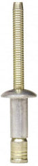 RivetKing - Size 810 Dome Head Stainless Steel Structural with Locking Stem Blind Rivet - Stainless Steel Mandrel, 0.08" to 5/8" Grip, 0.53" Head Diam, 0.257" to 0.261" Hole Diam, 0.87" Length Under Head, 1/4" Body Diam - Exact Tooling
