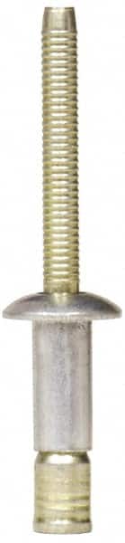 RivetKing - Size 64 Dome Head Steel Structural with Locking Stem Blind Rivet - Steel Mandrel, 0.062" to 0.27" Grip, 0.4" Head Diam, 0.192" to 0.196" Hole Diam, 0.416" Length Under Head, 3/16" Body Diam - Exact Tooling