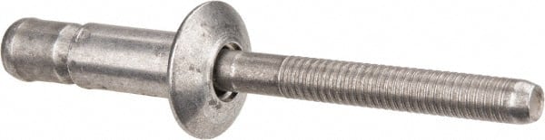 RivetKing - Size 86 Dome Head Aluminum Structural with Locking Stem Blind Rivet - Aluminum Mandrel, 0.08" to 3/8" Grip, 0.53" Head Diam, 0.257" to 0.261" Hole Diam, 0.556" Length Under Head, 1/4" Body Diam - Exact Tooling