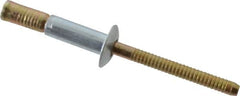 RivetKing - Size 67 Dome Head Steel Structural with Locking Stem Blind Rivet - Steel Mandrel, 0.062" to 0.437" Grip, 0.4" Head Diam, 0.192" to 0.196" Hole Diam, 0.577" Length Under Head, 3/16" Body Diam - Exact Tooling