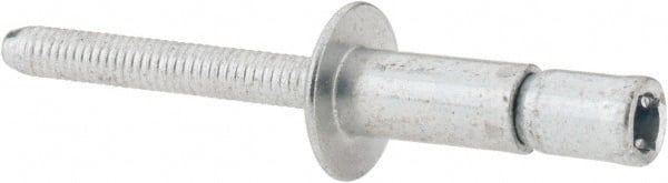RivetKing - Size 86 Dome Head Steel Structural with Locking Stem Blind Rivet - Steel Mandrel, 0.08" to 3/8" Grip, 0.53" Head Diam, 0.257" to 0.261" Hole Diam, 0.556" Length Under Head, 1/4" Body Diam - Exact Tooling