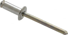 RivetKing - Dome Head Aluminum Peel Blind Rivet - Steel Mandrel, 0.188" to 0.275" Grip, 3/8" Head Diam, 0.196" Max Hole Diam, 0.511" Length Under Head, 3/16" Body Diam - Exact Tooling