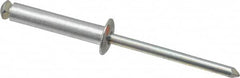 RivetKing - Dome Head Aluminum Peel Blind Rivet - Steel Mandrel, 0.157" to 0.69" Grip, 0.315" Head Diam, 0.165" Max Hole Diam, 0.787 to 0.826" Length Under Head, 5/32" Body Diam - Exact Tooling