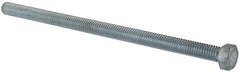 Made in North America - 3/8-16 UNC, 7" Length Under Head Hex Head Cap Screw - Fully Threaded, Grade 5 Steel, Zinc-Plated Finish, 9/16" Hex - Exact Tooling