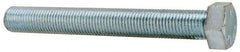 Made in USA - 7/16-20 UNF, 3-1/2" Length Under Head Hex Head Cap Screw - Fully Threaded, Grade 5 Steel, Zinc-Plated Finish, 5/8" Hex - Exact Tooling