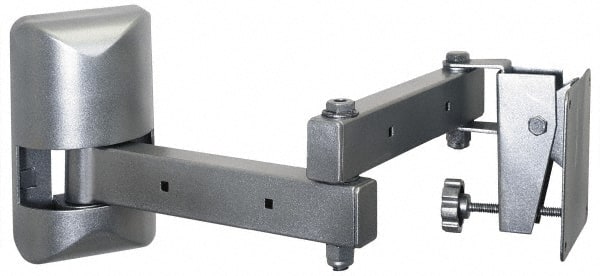 Video Mount - Steel, Flat Panel Arm Mount For 10 to 23 Inch LCD Monitor - Silver, 25 Lbs. Load Capacity, 30° Max Tilt Angle, Wall Mount Rotating and Tilting - Exact Tooling