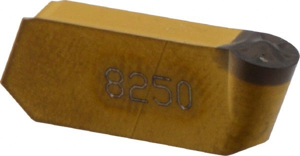 Iscar - 420GIMY Grade IC8250, 4mm Cutting Width Carbide Grooving Insert - 2mm Max Depth of Cut, Neutral, 0.079" Corner Radius, TiCN/Al2O3 Finish - Exact Tooling