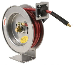 PRO-SOURCE - 75' Spring Retractable Hose Reel - 300 psi, Hose Included - Exact Tooling